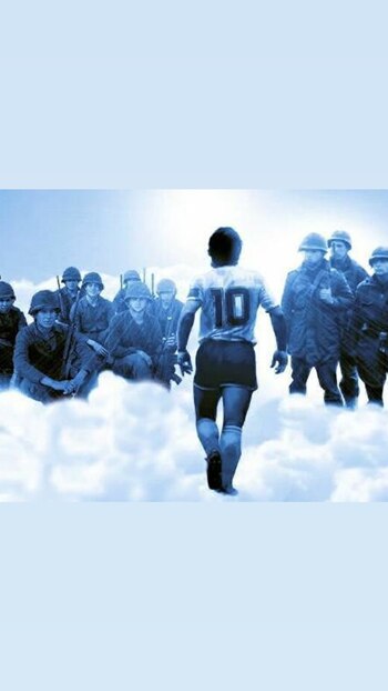 La imagen de Maradona y
