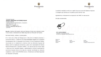 La carta está fechada del 24 de febrero de 2026 - crédito Captura de Video X/Noticias RCN