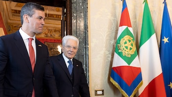 Santiago Peña se reunió con Sergio Mattarella