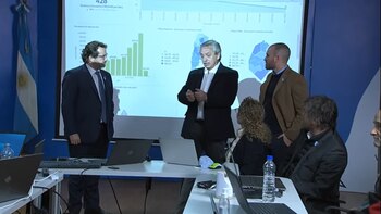 El Presidente Alberto Fernández, junto