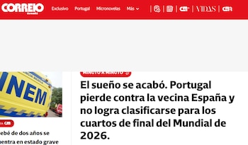 La portada de Correio Da Manha