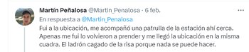 Martín Peñalosa sobre el hurto