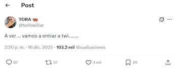 La Tora utilizó sus redes