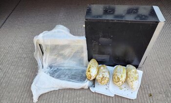 Cristal incautado dentro de una