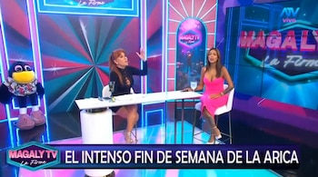 ¿Chape o simple baile? Shirley Arica aclara imágenes con Ivo Ezeta y habla de Pablo Heredia. Captura: Magaly TV La Firme