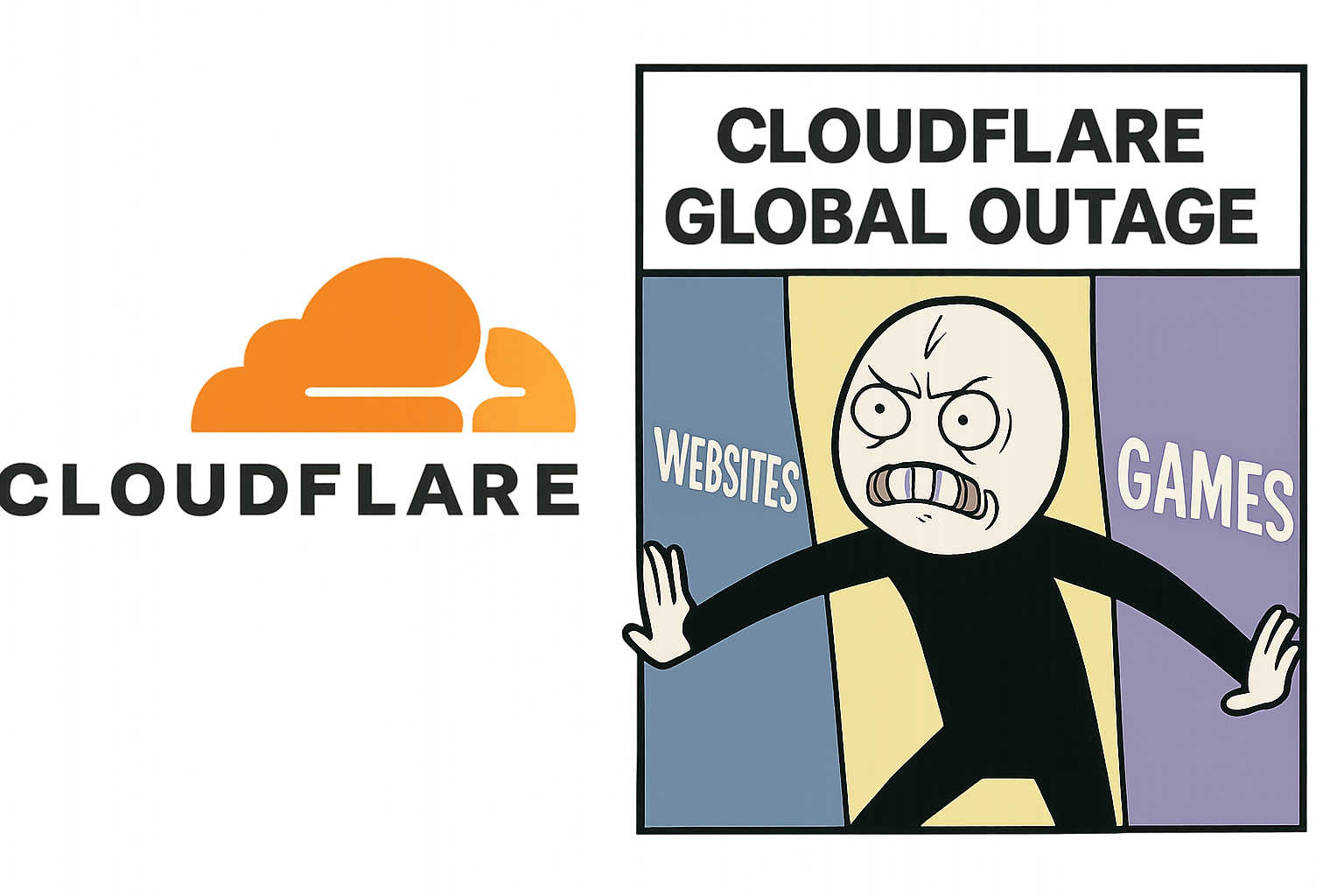 Caída de Cloudflare genera ola de memes y quejas de usuarios frustrados