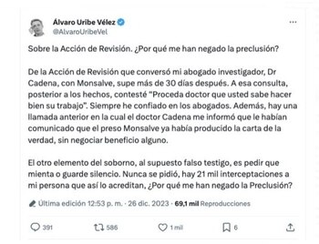 Álvaro Uribe y el proceso en su contra por manipulación de testigos