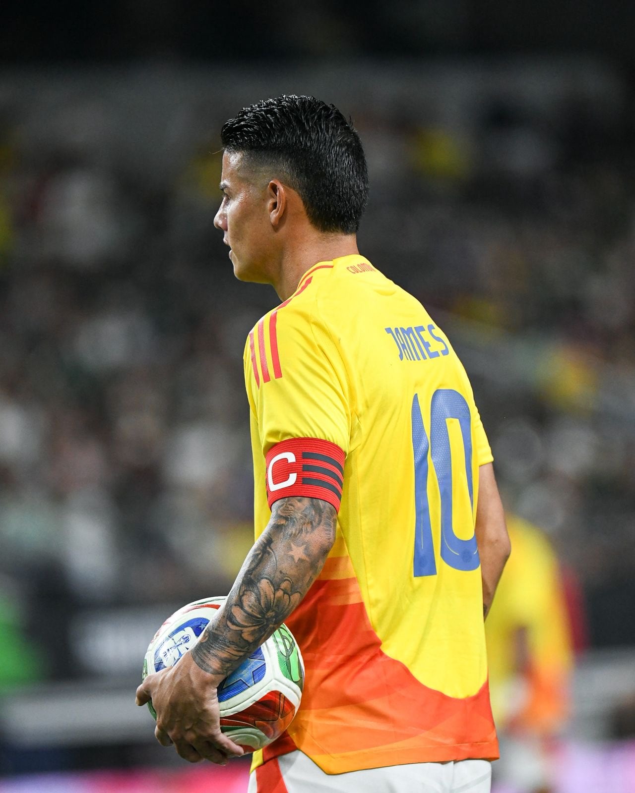 James Rodríguez fue el capitán de la selección Colombia en la primera parte de la era Néstor Lorenzo - crédito James Rodríguez