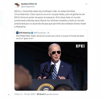 Con este mensaje, el presidente