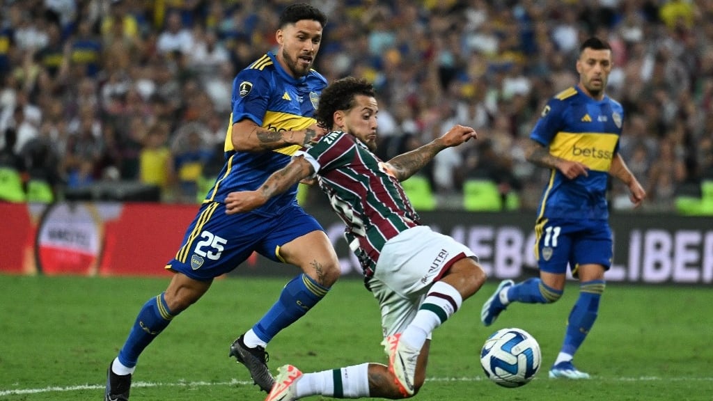 Bruno Valdez durante la final de la Copa Libertadores entre Boca Juniors y Fluminense (CARL DE SOUZA / AFP)