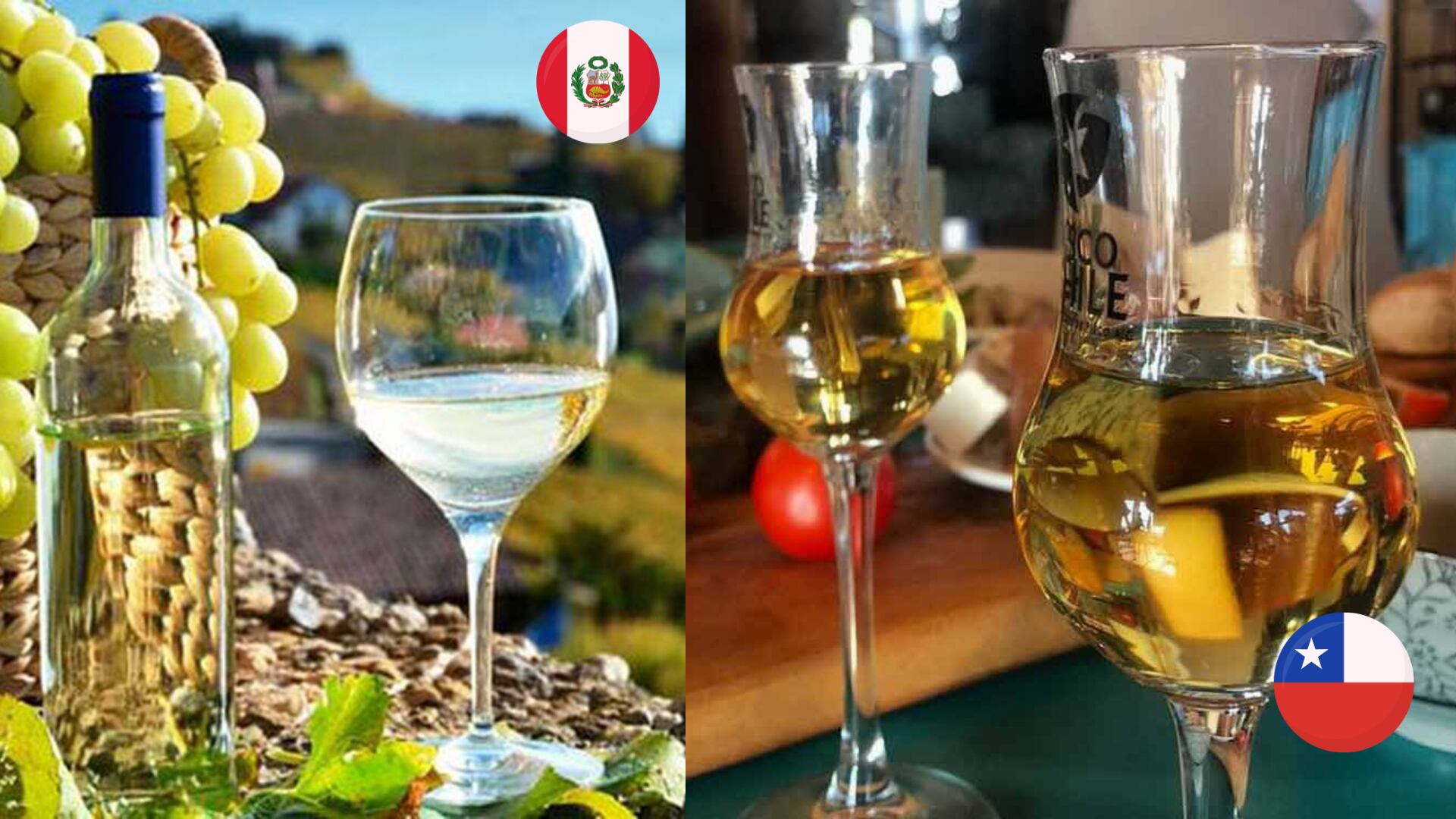 En Perú, el pisco es un símbolo de identidad nacional y tradición artesanal. En Chile, representa un orgullo nacional con enfoque hacia mercados internacionales. (Composición: Infobae)