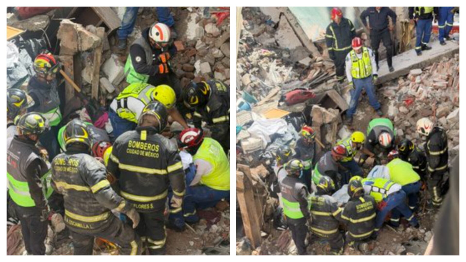 Losa de edificio antiguo colapsa sobre madre e hijo durante las lluvias en CDMX