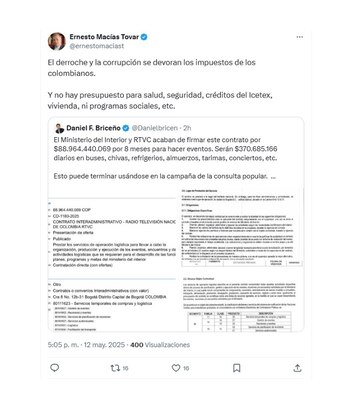 Con esta publicación en las