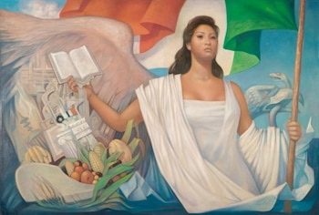 "La Patria", pintada por Jorge