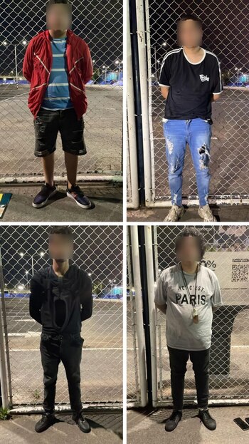 Cuatro de los cinco sospechosos