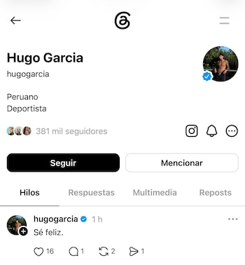 Hugo García publicó dos mensajes en redes sociales que coincidieron con la boda civil de Mafer Neyra y Ernesto Cabieses.