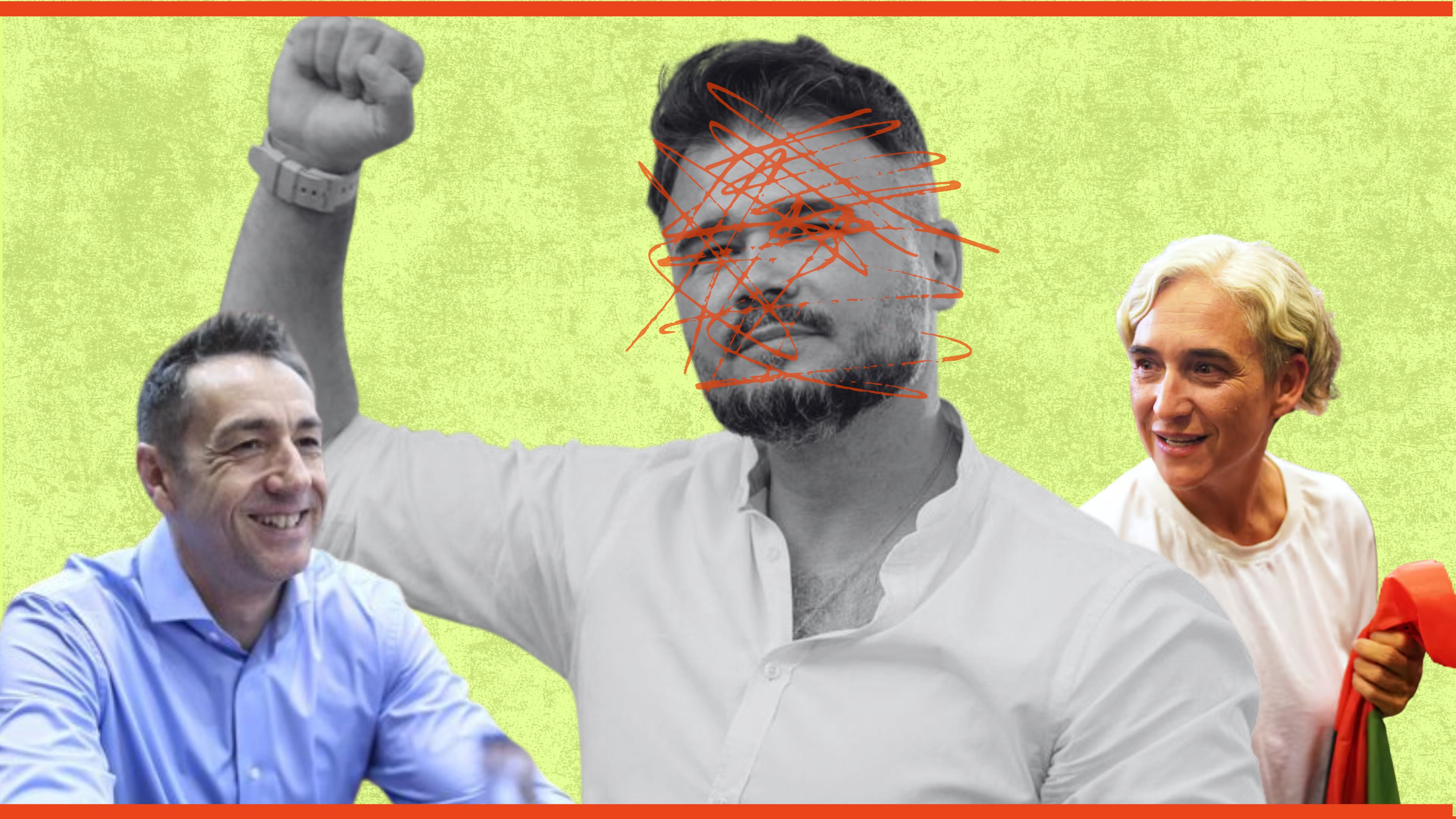 Frente Amplio se presenta este sábado con Adau Colau al frente y sin Gabriel Rufián. (Montaje Infobae)