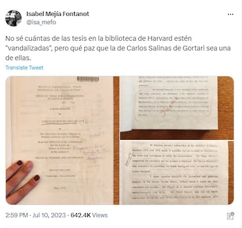 La tesis del expresidente fue