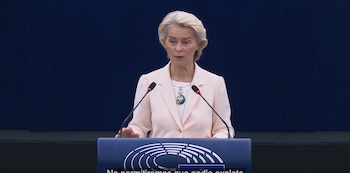 Ursula von der Leyen ha denunciado este miércoles que “actores estatales y no estatales” instrumentalizan la migración para presionar “deliberadamente” las fronteras de la Unión Europea (Europa Press)