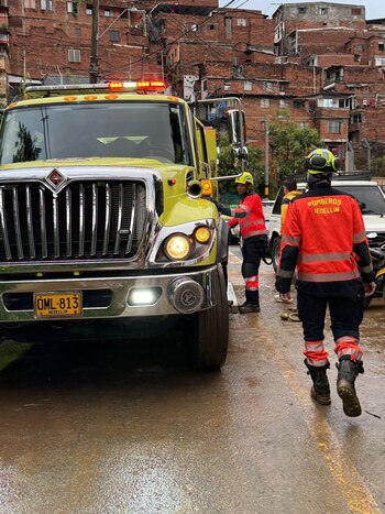 Un furgón quedó atrapado en