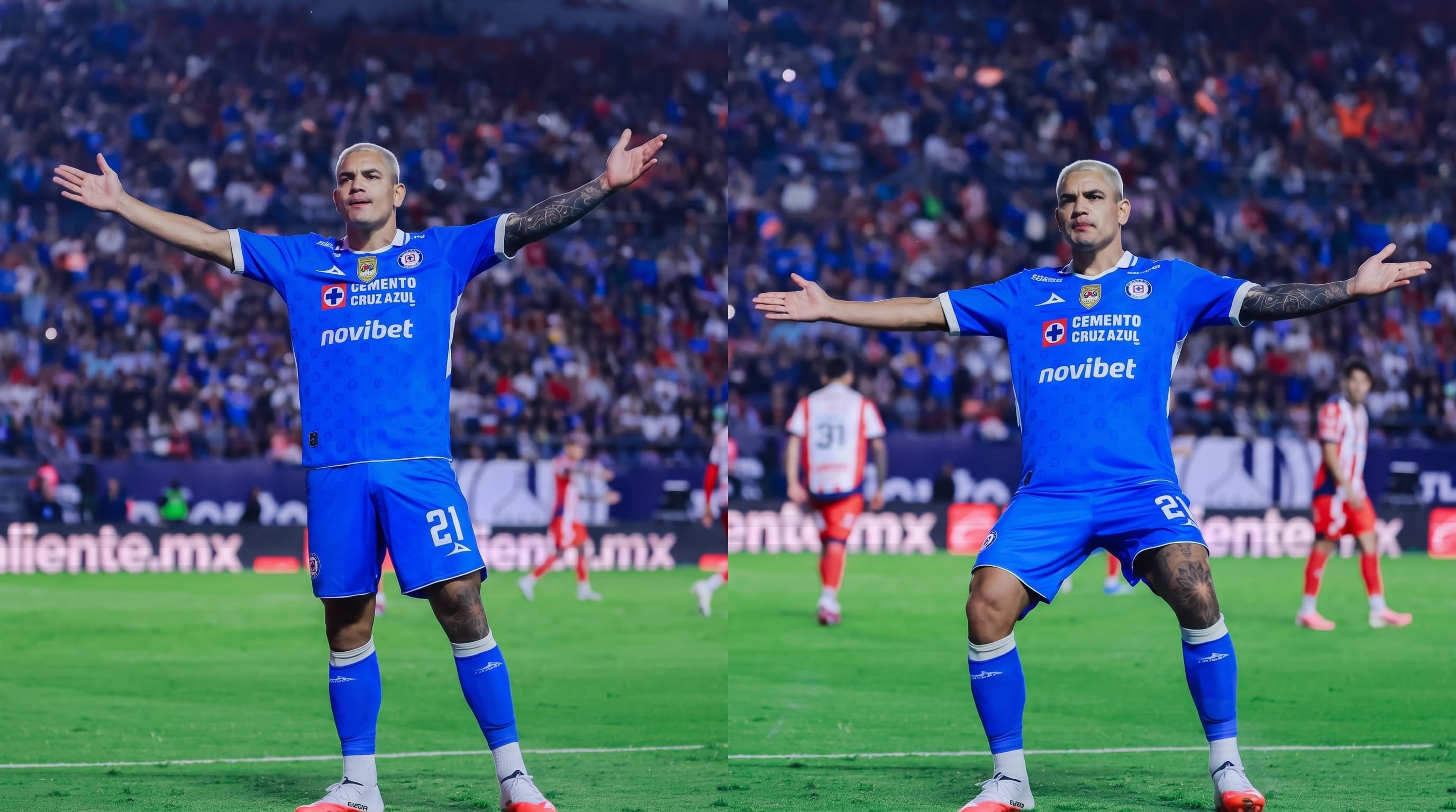 Gabriel Fernández imita festejo de Jude Bellingham en la remontada de Cruz Azul sobre San Luis