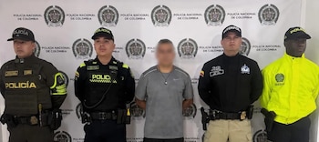 Alias Kokin fue capturado en el municipio de Sabaneta, Antioquia, y será llevado a la justicia costarricense - crédito Policía Nacional