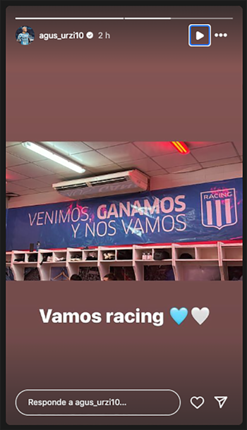 El posteo de Agustín Urzi: