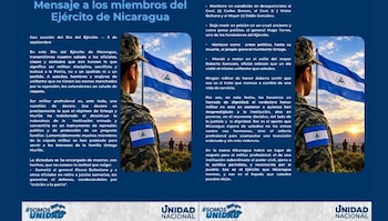 El comunicado apuntó contra la cúpula militar por ponerse al servicio de los intereses de la familia gobernante. (Cortesía: Unidad Nacional)