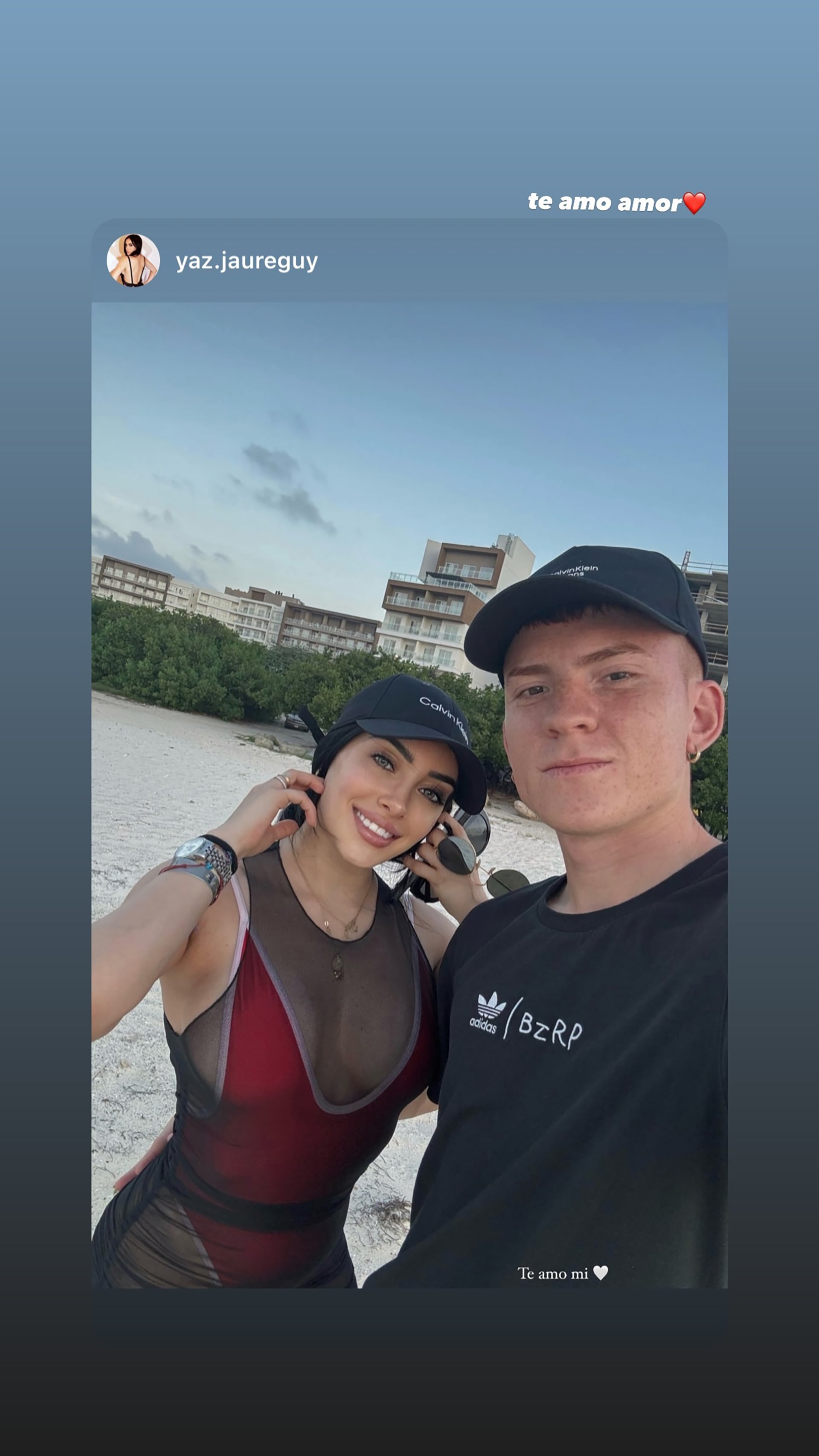 La publicación de Yaz Jaureguy y Valentín Barco que confirmó el noviazgo