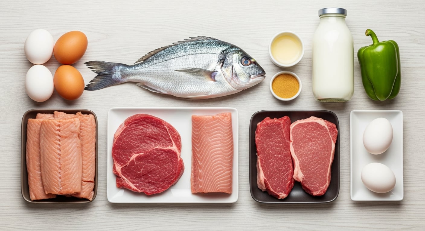 El texto señaló que aumentar la proteína de calidad se asocia de forma inversa con la grasa abdominal, tanto en alimentos animales como en opciones vegetales completas (Imagen Ilustrativa Infobae)