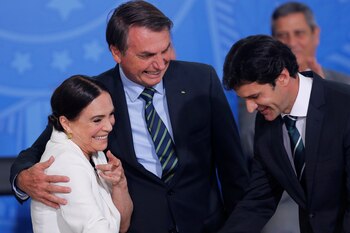 Jair Bolsonaro junto a la