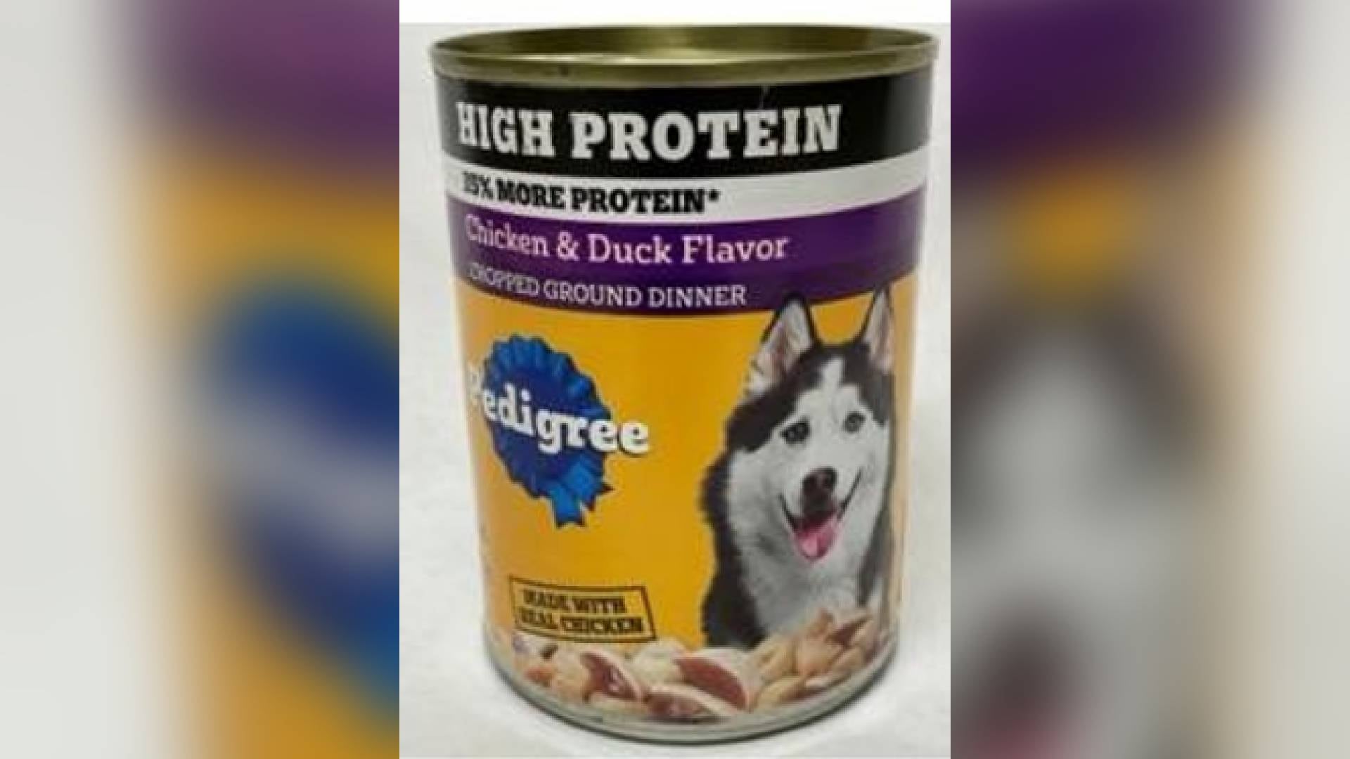 El retiro alcanza solo a las latas de 374 gramos de Pedigree High Protein Chopped Chicken & Duck Flavor y excluye otros productos de Pedigree y Mars Petcare (FDA)