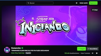 Su última actividad en Kick. (Captura de pantalla)