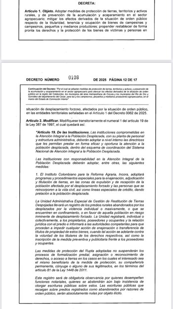 Uno de los decretos autoriza