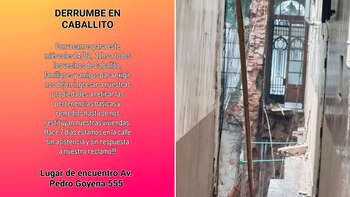 DERRUMBE EN CABALLITO - VECINOS MOVILIZACIÓN