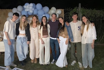 La familia en una celebración,