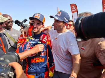 La emoción de Luciano junto