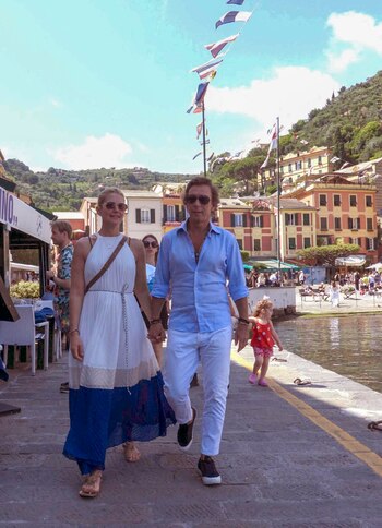 Románticas vacaciones. Valeria Mazza y