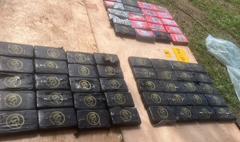 La Policía de Control de Drogas, la Policía de Fronteras y la DIS decomisaron 550 kilos de cocaína durante un operativo en Peñas Blancas. Crédito: MSP