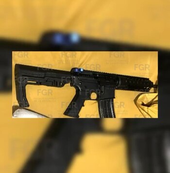 Arma de fuego asegurada en