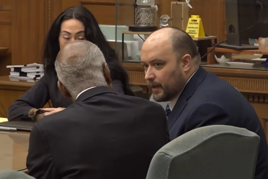 El veredicto contra Matthew Exton también incluyó dos cargos de agresión agravada con especificaciones por uso de armas de fuego (Captura de video: COURT TV).