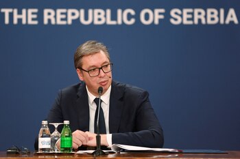 El presidente serbio, Aleksandar Vucic
