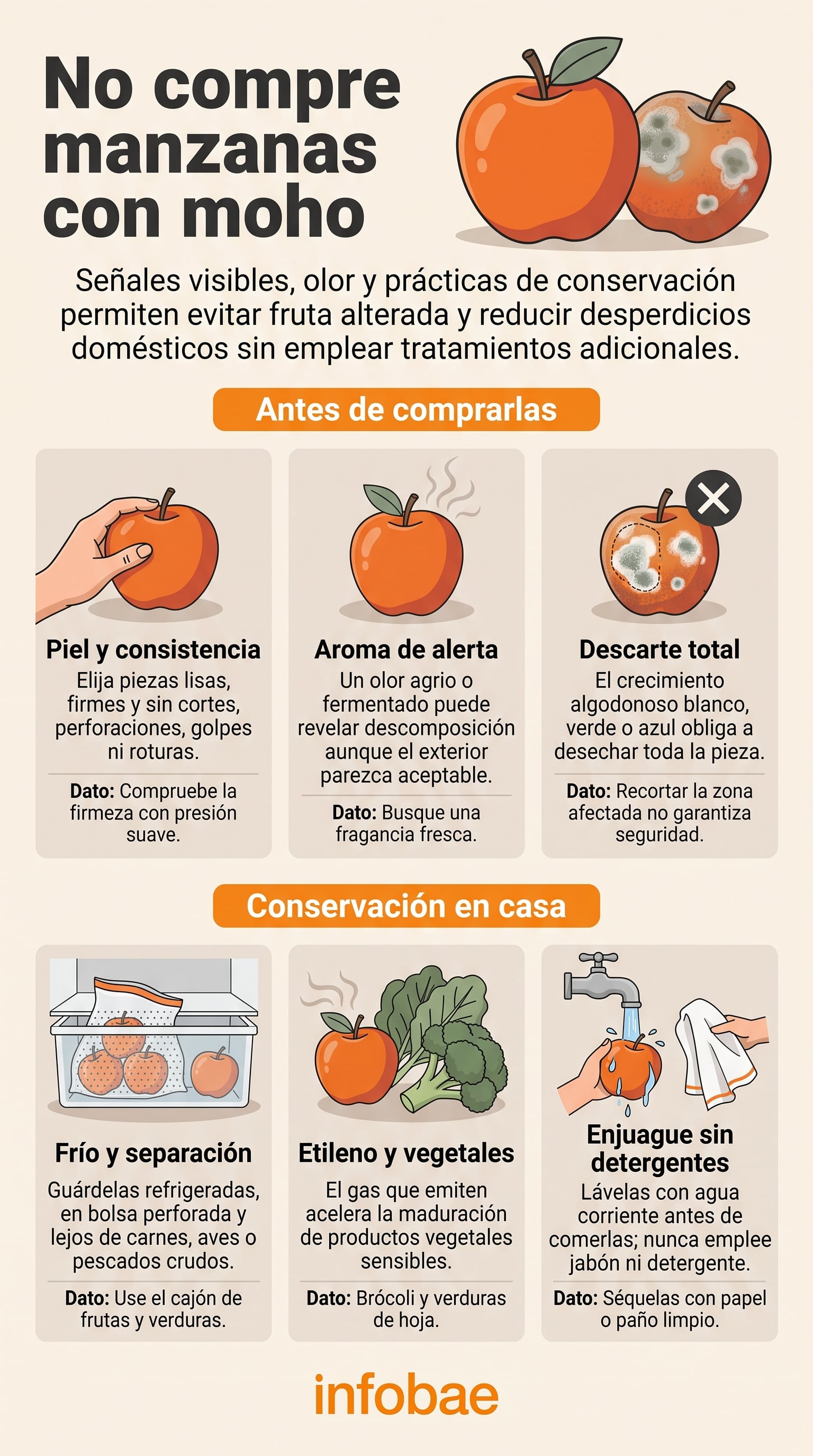 Las zonas blandas pueden indicar un deterioro avanzado de la fruta. (Imagen Ilustrativa Infobae)