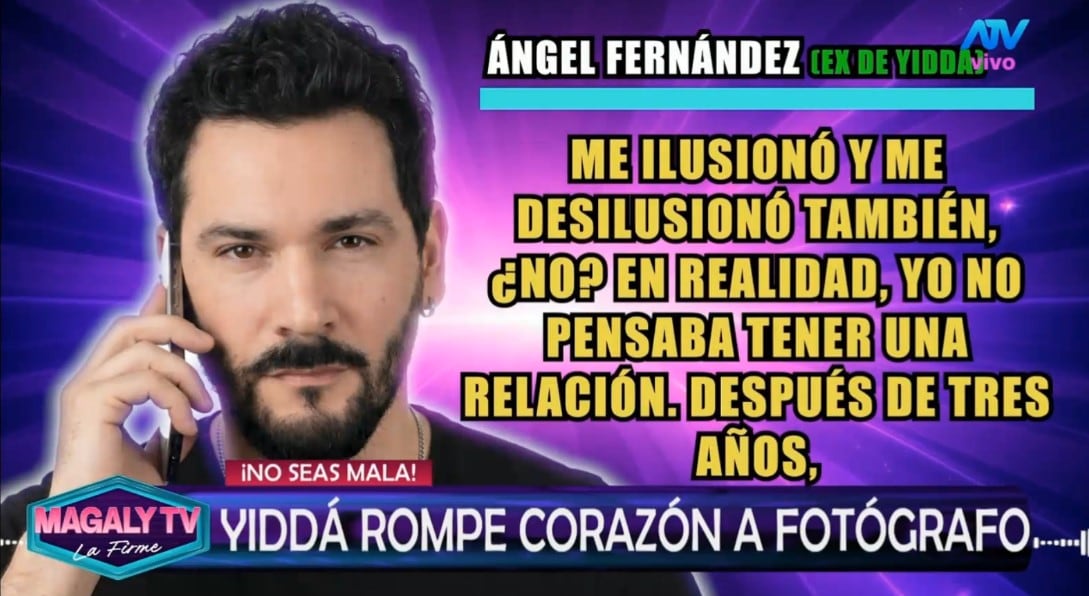 Ángel Fernández revela cómo terminó su relación con Yiddá Eslava: “Le metí las ganas para que durara”. Captura: Magaly TV La Firme.