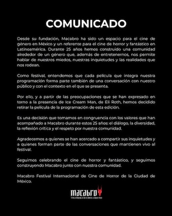 festival macabro -México- 11 agosto