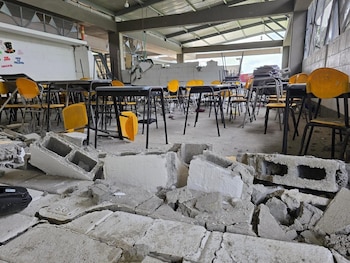 El terremoto de 7,4 grados dejó 811 instituciones educativas colapsadas, como el Colegio Carrasquilla, en Quibdó - crédito Unicef