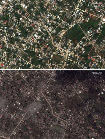 Comparación de imágenes satelitales antes