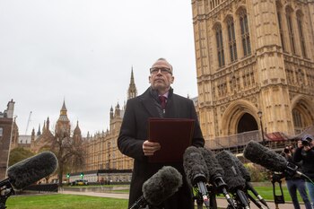 30/01/2024 January 30, 2024, London, England, United Kingdom: Northern Ireland Secretary CHRIS HEATON-HARRIS speaks to the media in College Green, Westminster, as power sharing in Northern Ireland is set to return after the DUP party executive backed a Government deal aimed at addressing its concerns over post-Brexit trade barriers.
POLITICA
Europa Press/Contacto/Tayfun Salci
