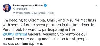 Blinken destacó su visita a