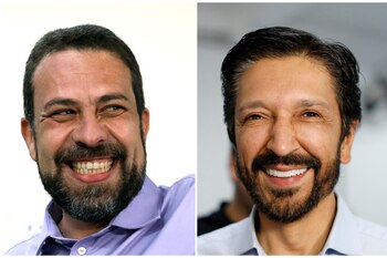 El diputado Guilherme Boulos y el alcalde Ricardo Nunes se medirán en segunda vuelta (REUTERS/Maira Erlich, Jorge Silva)